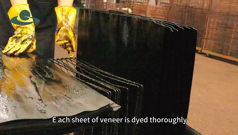 How are veneers cut to make plywood?